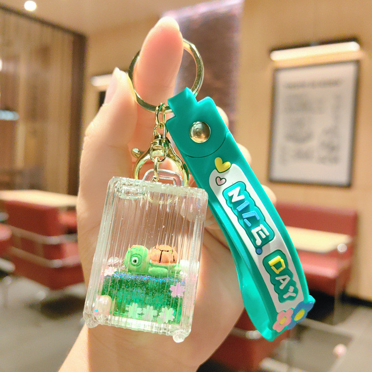 Car Keychain Silicone Round Key Ring Bracelet With Metal Key Holder Wristlet Keychains For Women And Girls