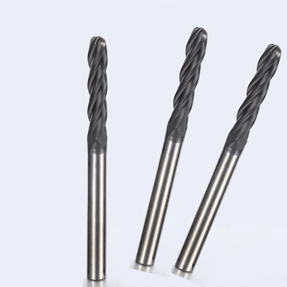 Graphite Tungsten Carbide R4 Ball Nose End Mills Solid