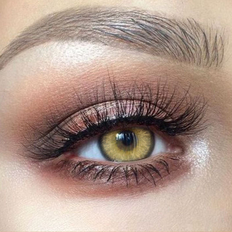 Natural Color hazel Himalaya Brown Colored Contacts 1 Year For Big Eye