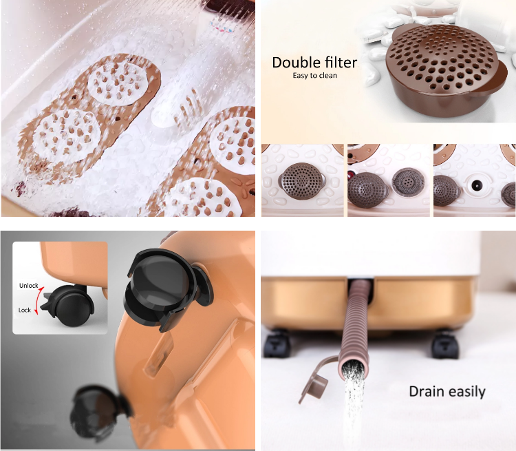 Heat Surfing Bubble Foot And Leg Bath Massager 800W AC220V Temperature Adjustable