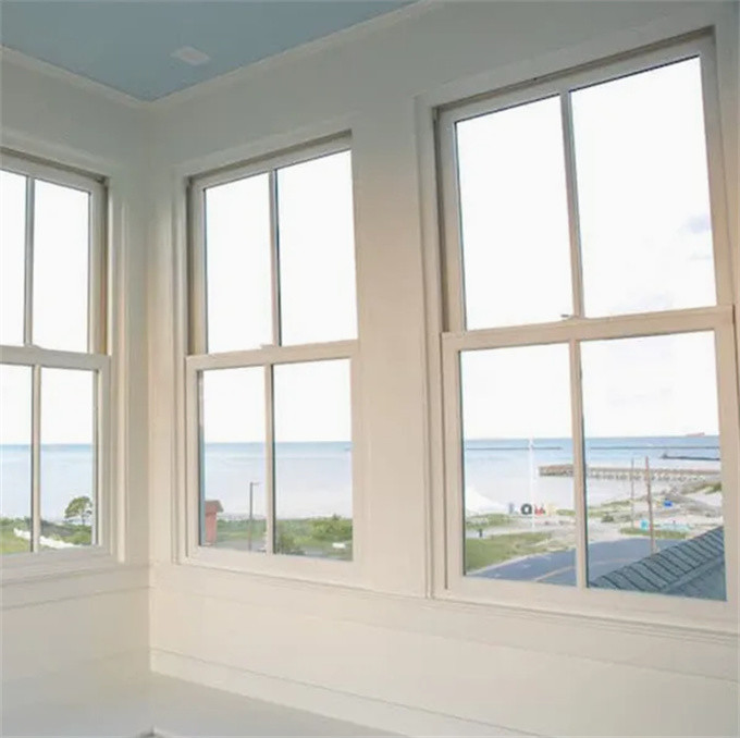 Customized UPVC PVC Casement Doors with 70mm Window Frame Width
