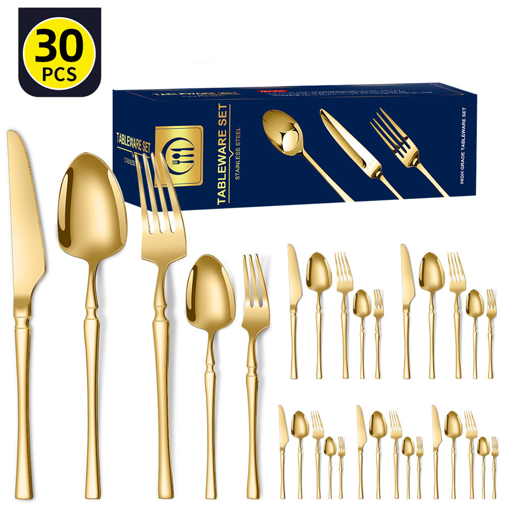 Stainless Steel Cutlery Set 30 Piece Gift Box For Western-Style Tableware
