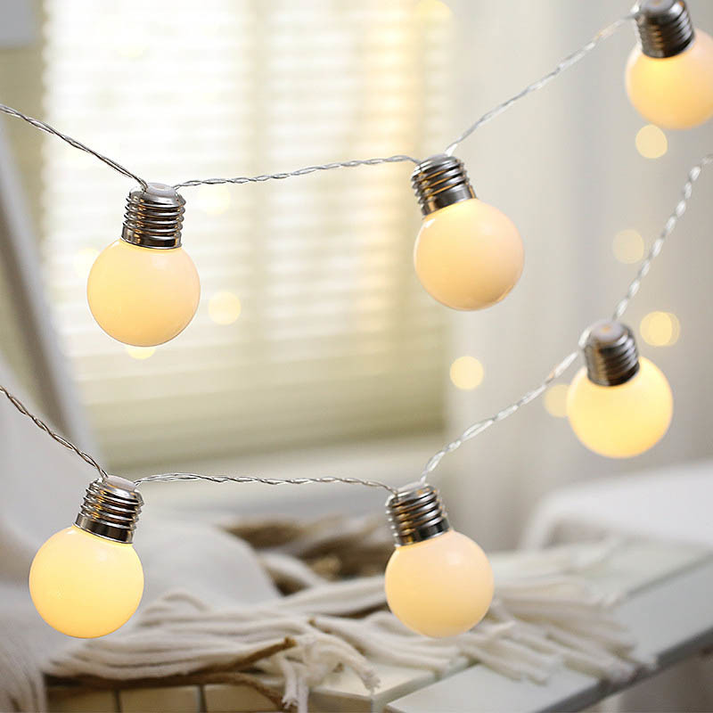 Battery Operated LED Fairy String Lights Outdoor G50 Garden Patio Bulbs