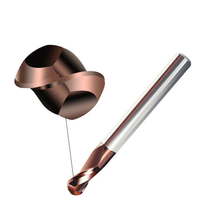 High Hardness Steel 2 Flutes R2 Carbide Square End Mill Hrc65 SX