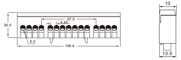 BBT Type Busbar Terminal Block Rail Copper Connected To Zero Ground