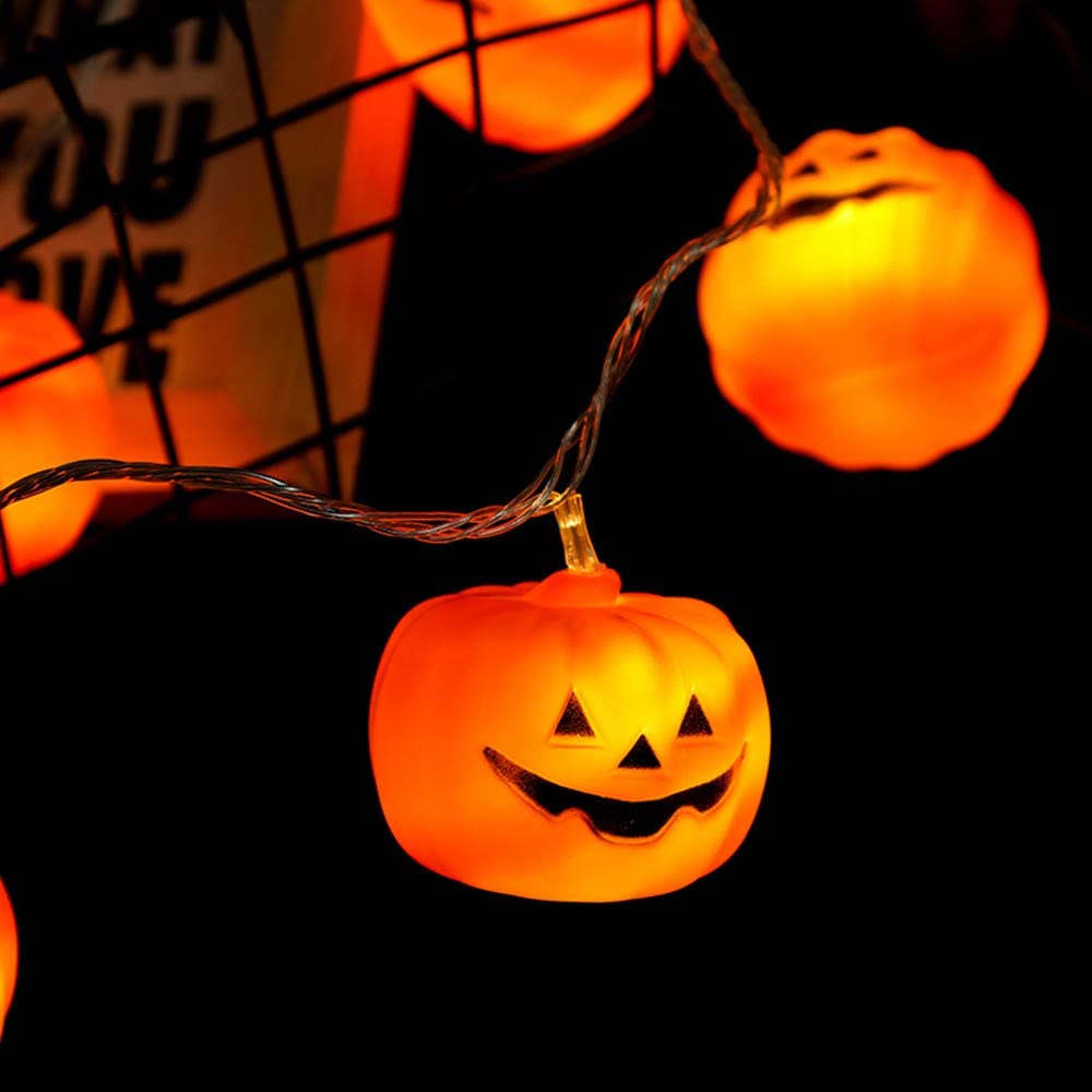 Halloween Pumpkin Lights Halloween Decorations Lanterns Battery Operated LED Pumpkin String Lights Jack o Lantern Decor