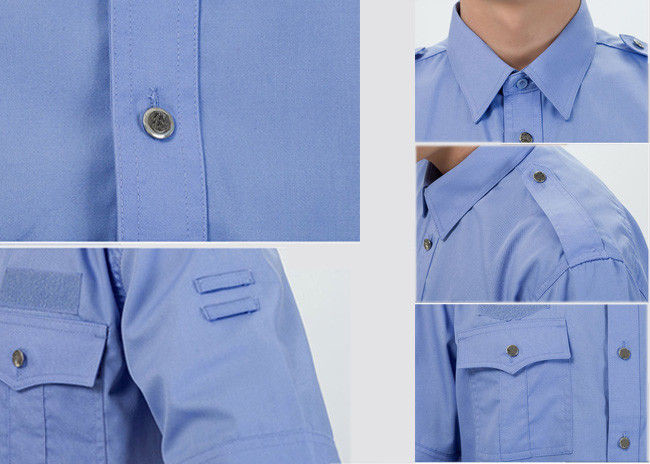 Durable Security Guard Uniform , Mens Security Uniform Shirts With Two Pockets
