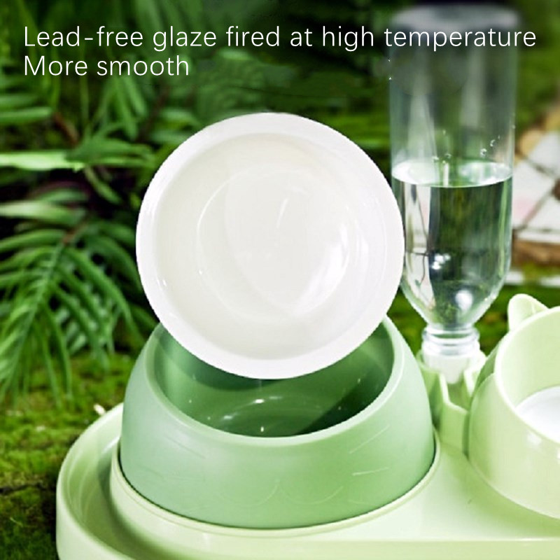 3 In 1 Ceramic Pet Bowl Feeder Multifunction For Small Animals