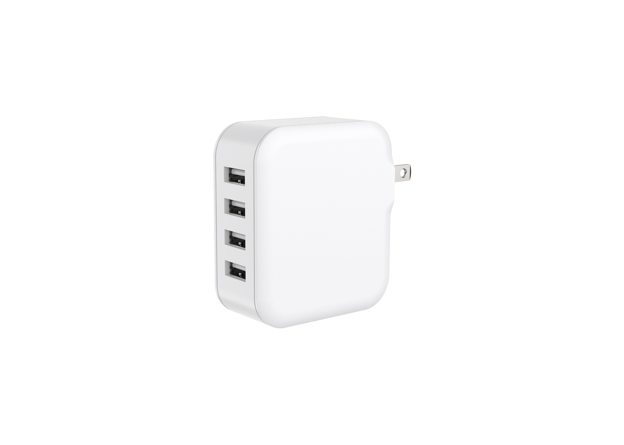 PC 94 V0 European USB Wall Charger , 75g 4 Port USB Wall Outlet