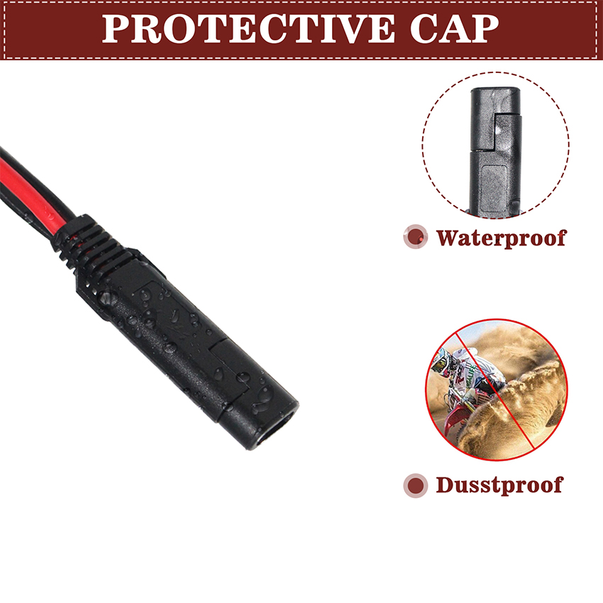 STP-2 18/16AWG SAE To Tinned Stripped Solar Power Cable 12V