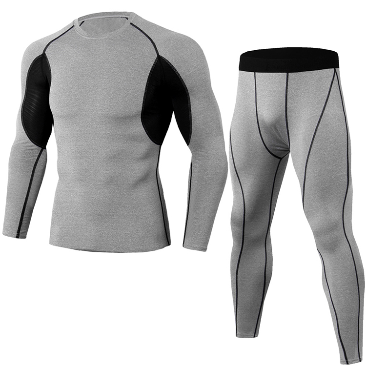 Quick Dry Breathable Compression Running Rash Set Men Gym Wear