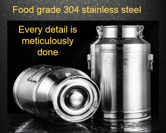 20L 304 Stainless steel 0.8mm ThicknessMulti-purpose storage milk can