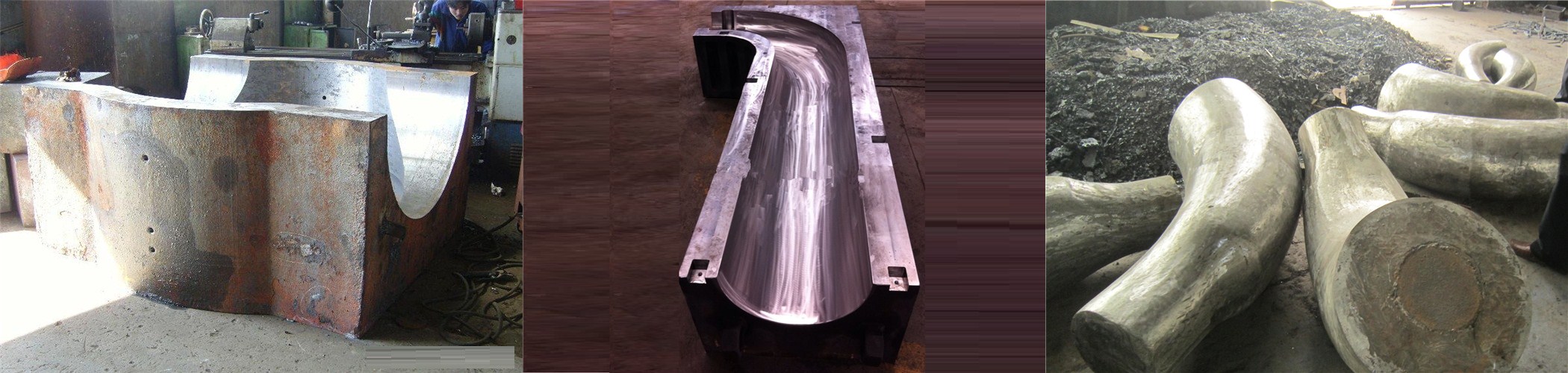 2 mandrel show of Elbow Pipe Fitting Mould Die mandre with connection poles of hot Elbow Machine