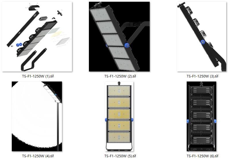 Topsung 40m high mast light 1000w led stadium sports light outdoor led flood lightings