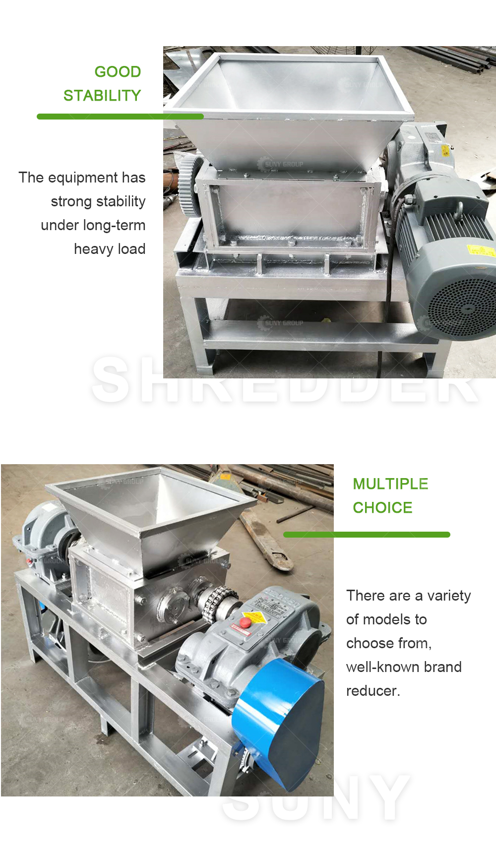 5.5kW Power Coconut Shredder for 's Sustainable Used Tire and Plastic Disposal
