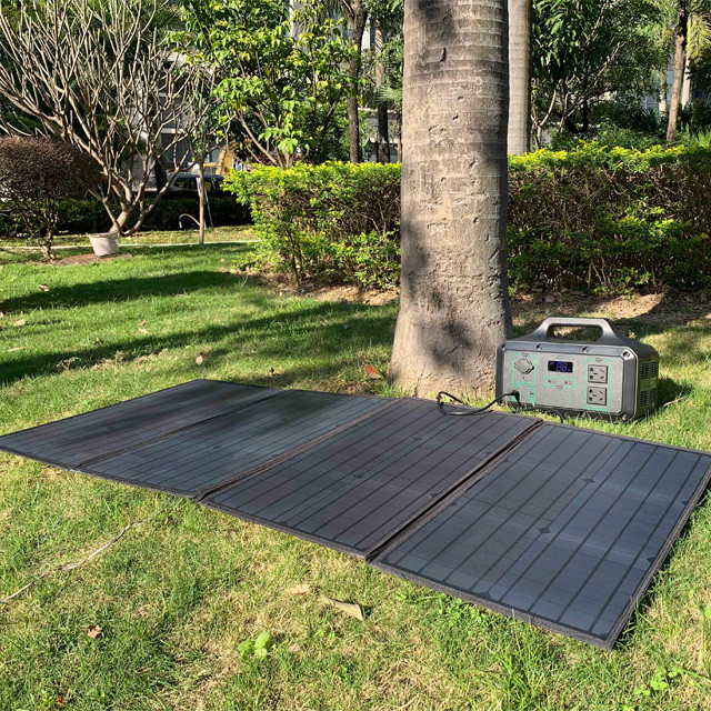 Portable 120W Foldable Solar Panel Handbag Power Station Charger