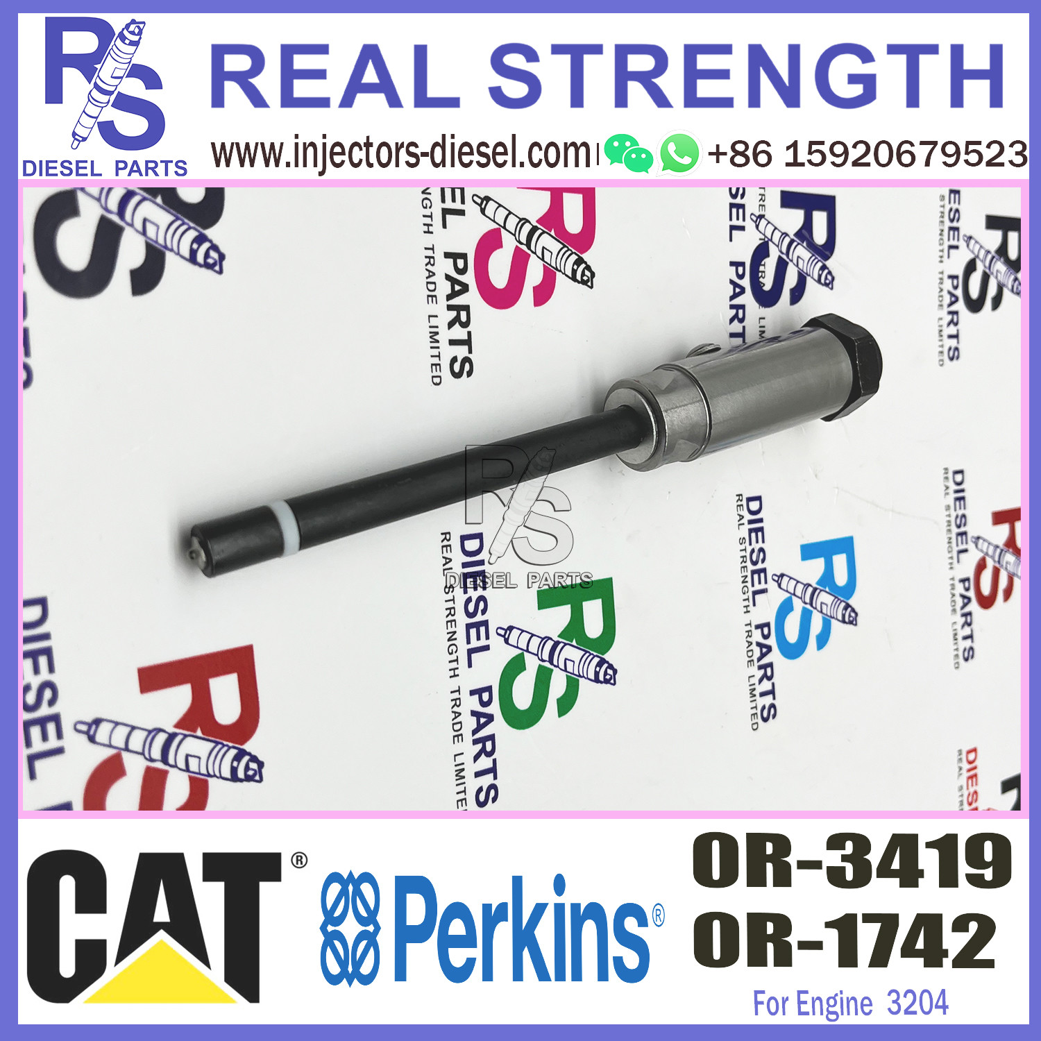 0R-3419 Diesel Injector Nozzle Caterpillar 3204 Fuel Injector Assembly