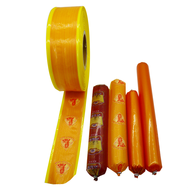 Customized LOGO Printed Shirred Polyamide Plastic Sausage Casing