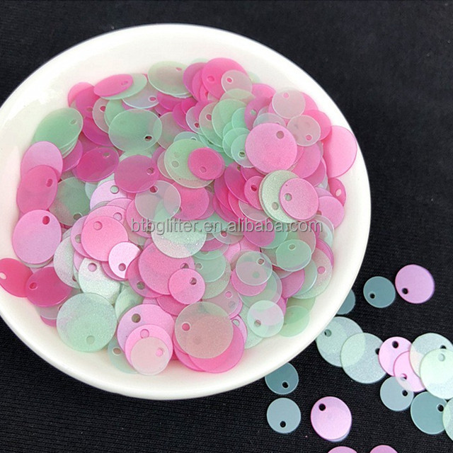 365 Colors 6mm 8mm 10mm MixesTop Hole Round Flat Loose Sequins for DIY Craft