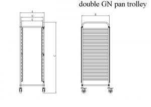 Buy cheap Single And Double Line Stainless Steel Trolley Kitchen For Gastronorm product