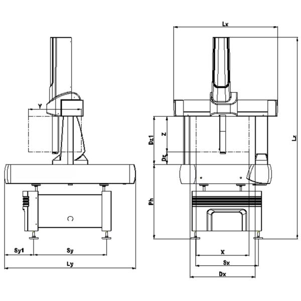 Half Auto Moving Bridge Coordinate Measuring Machine CMM Measuring Equipment