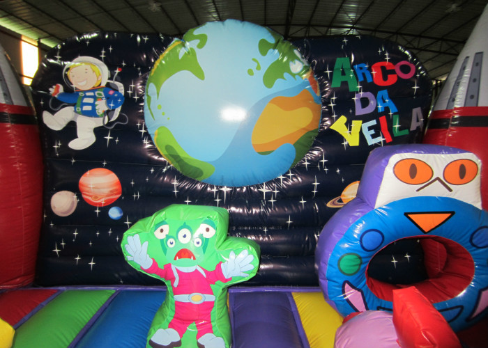 Custom Alien Spaceship Blow Up Bounce House , Little Tikes Inflatable Bounce House