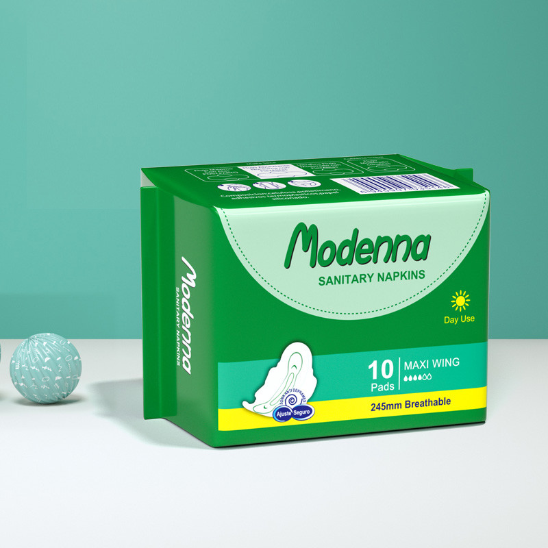 Ultra Thin Female Disposable Sanitary Napkin Biodegradable Organic Cotton