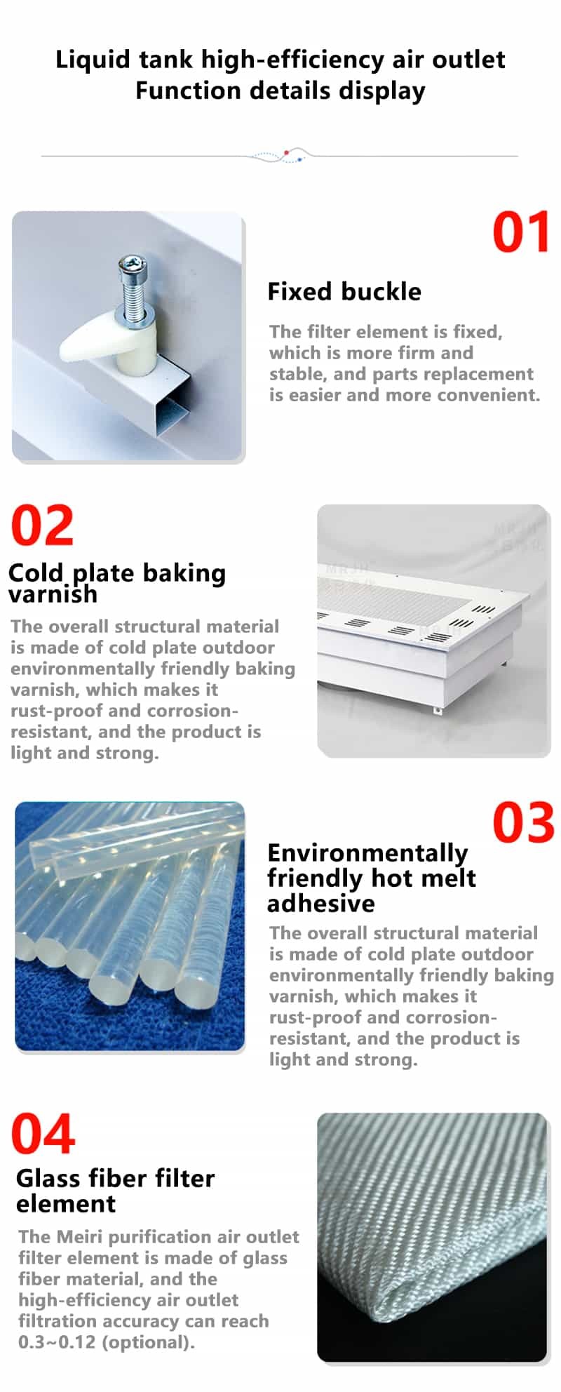 Liquid Trough HEPA Vent - Heavy-Duty Sealed Air Supply for Chemical/Food Plants