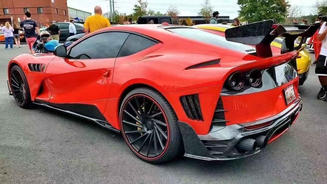 For Ferrari 812 Carbon Fiber Body Kit 812 Upgraded MSY Style Carbon Fiber Front and Rear Bumper Spoiler Wing