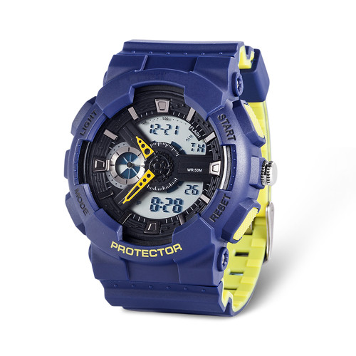 LCD Digital Watch with Stainless Steel Caseback, 5ATM Water Resistant Quartz Chronograph Watch,Digital Sport Watches