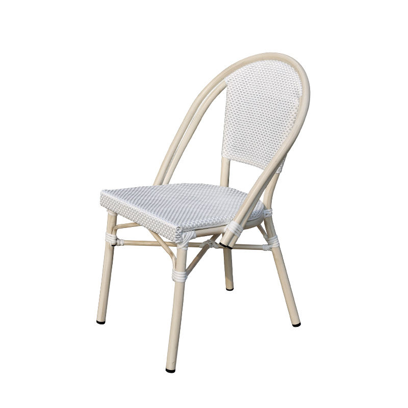 3pcs White Wicker Dining Set Unfolded White Wicker Chair And Table Set
