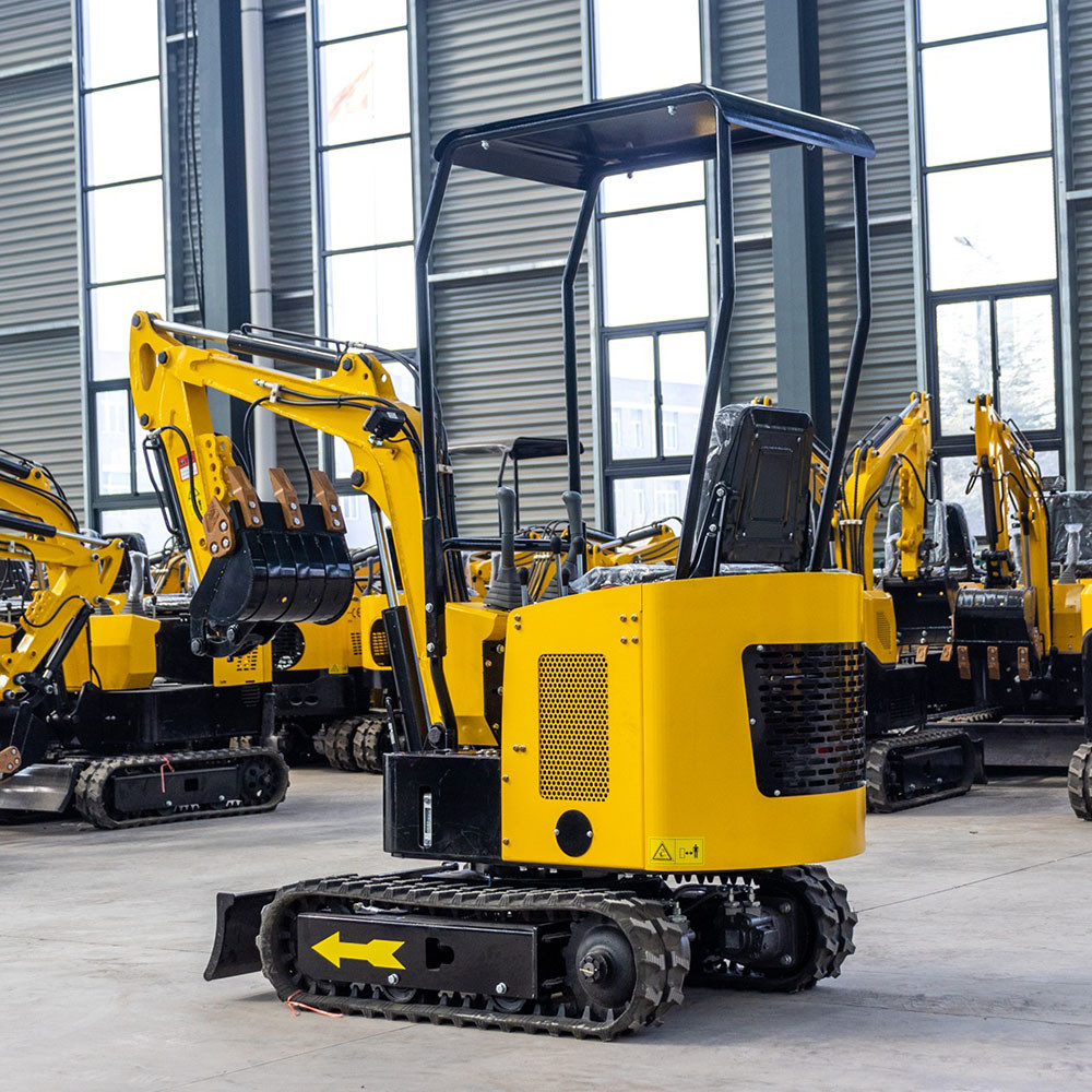 EPA Engine 1200kg Hightop Mini Excavator Machine Three Cylinders Water Cooled
