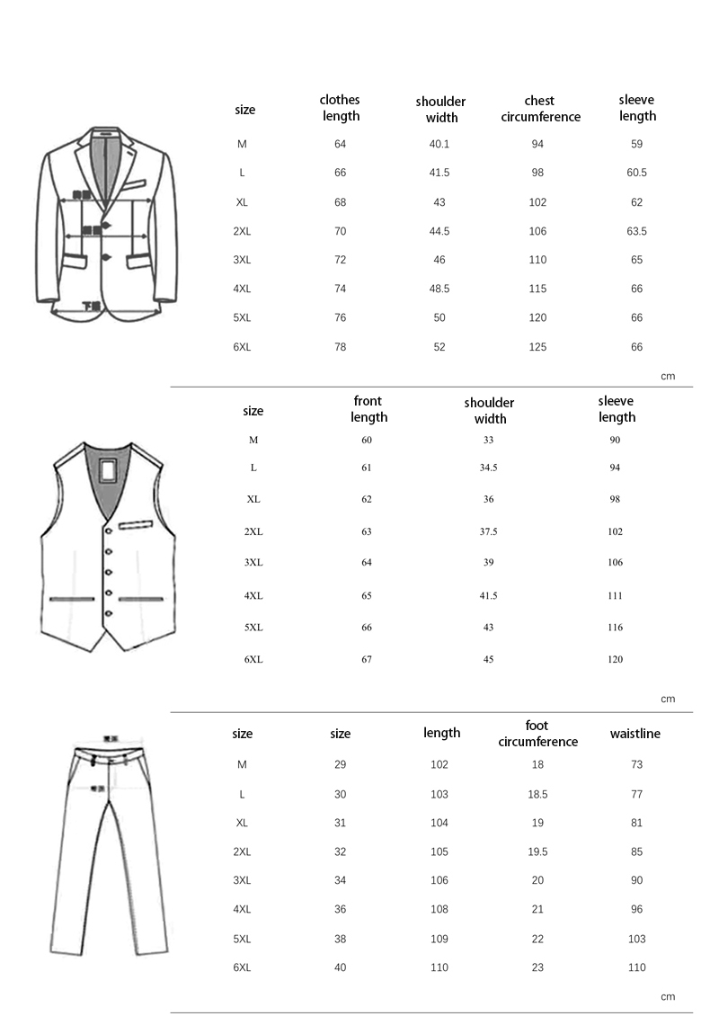 Men's 3-Piece Suit Set Flat Front Woolen Cloth Jacket Pants Vest for Formal Occasions