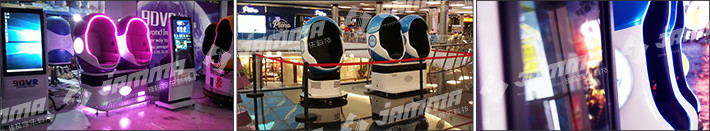 Egg Shaped 9D Virtual Reality Simulator 2 Seats with Special Effects 42 " Monitor