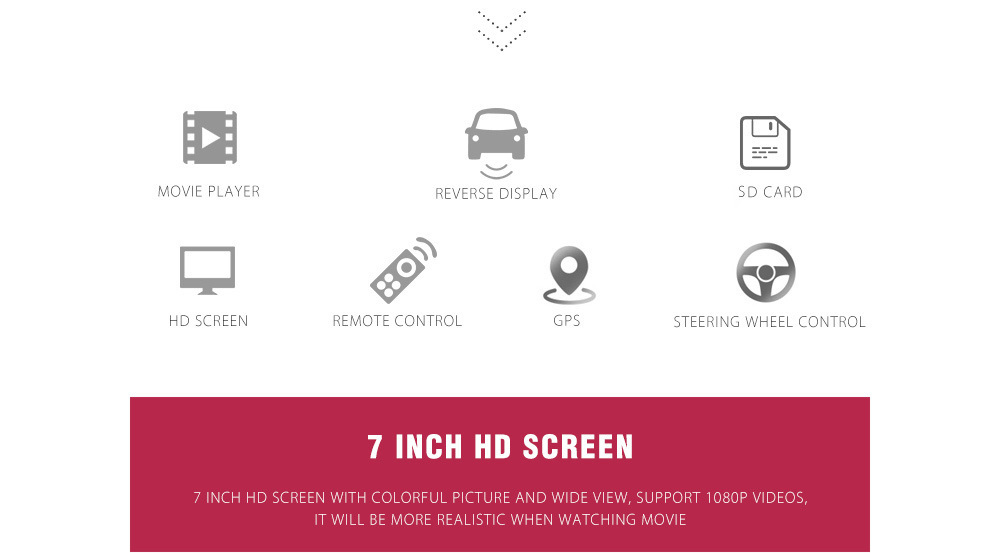 7 Inch Retractable Android Car Radio 1 Din FM AM USB Bluetooth Car Multimedia System With Gps