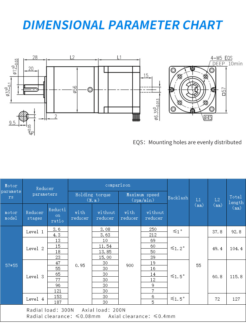 2 Phase 2A Current Hybrid High Precision Nema 23 Stepper Motor With Brake for CNC Model