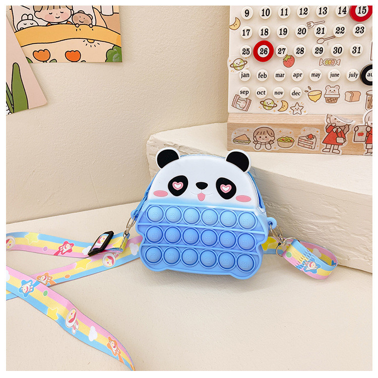 Colorful Silicone Makeup Accessories Lightweight Cute Tote Bag For Kids Pencil Bag Storage Container Bag ShoulderHandbag