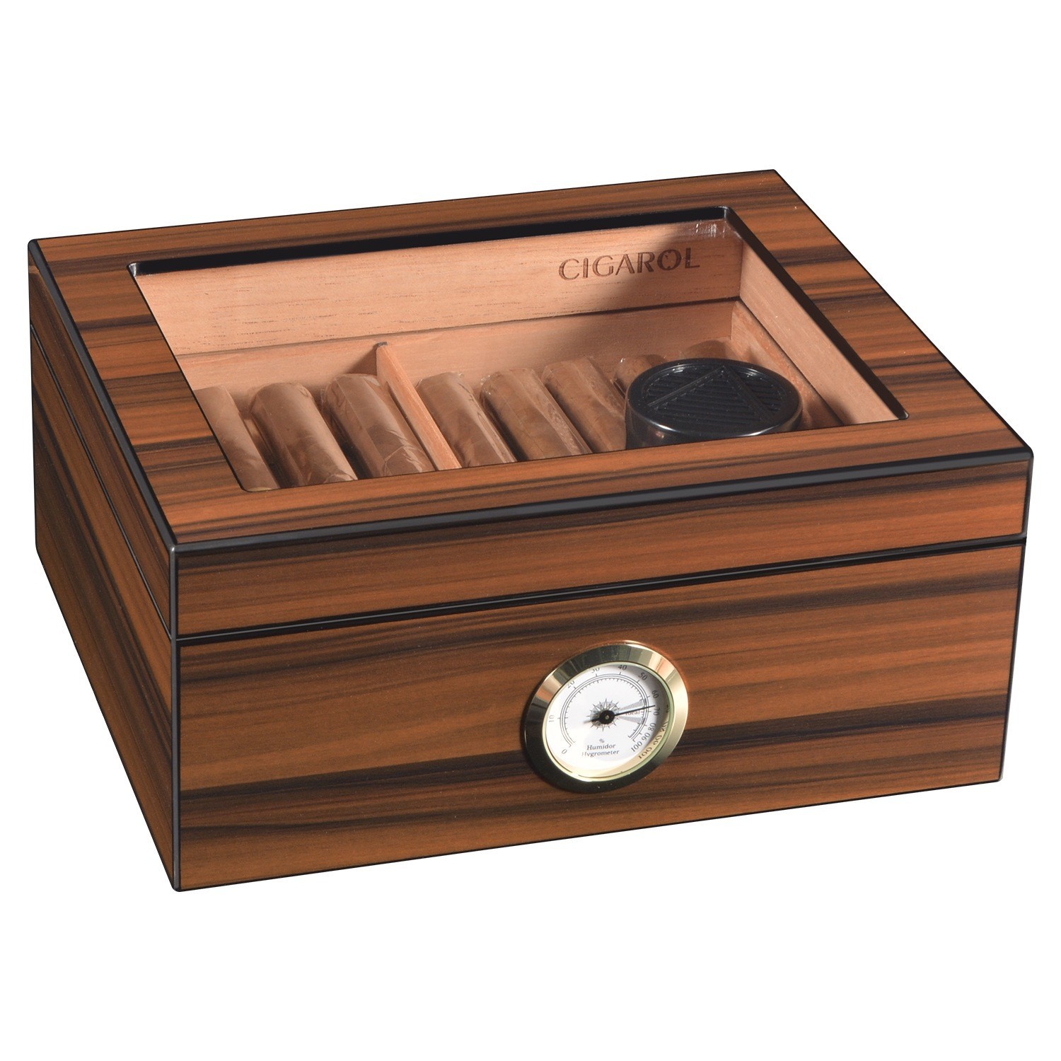 Humidity Controlled Cigar Packaging Box Rigid Wood / Paperboard Customizable