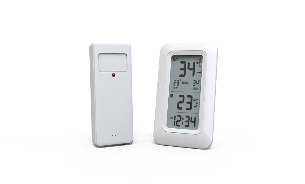 Logo Customized Wireless Indoor Outdoor Thermometer Termometer Hygrometer CE ROHS Digital LCD Display