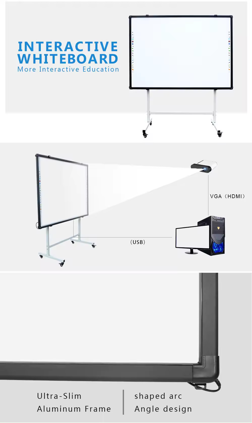 IBoard 82 86 90 95 96 101 Inch Infrared Touch Interactive Whiteboards Prices IWB Multimedia Electronic Whiteboard
