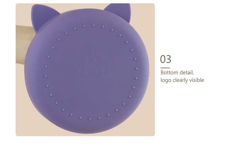Cat Style Kids Silicone Bowl , Colorful Silicone Divided Suction Plate OEM