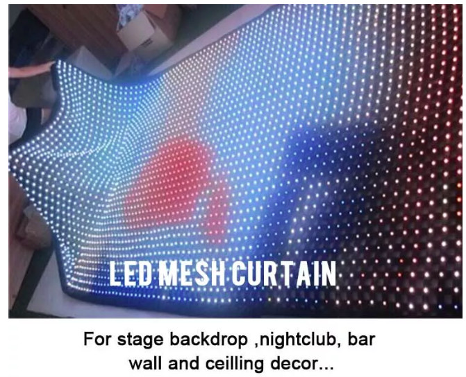 See Through Programmable Led Mesh Screen Video Wall P50 P80