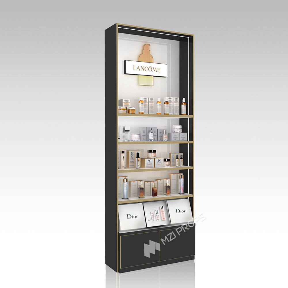 DYaS-VK-5 Skincare Display Cabinet with 3mm Acrylic Light Box and Engraved Pattern