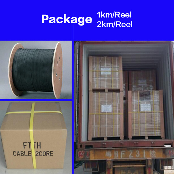 LSZH G657A2 Outdoor FTTH Drop Cable GJYXCH 1/2/4 Core FRP