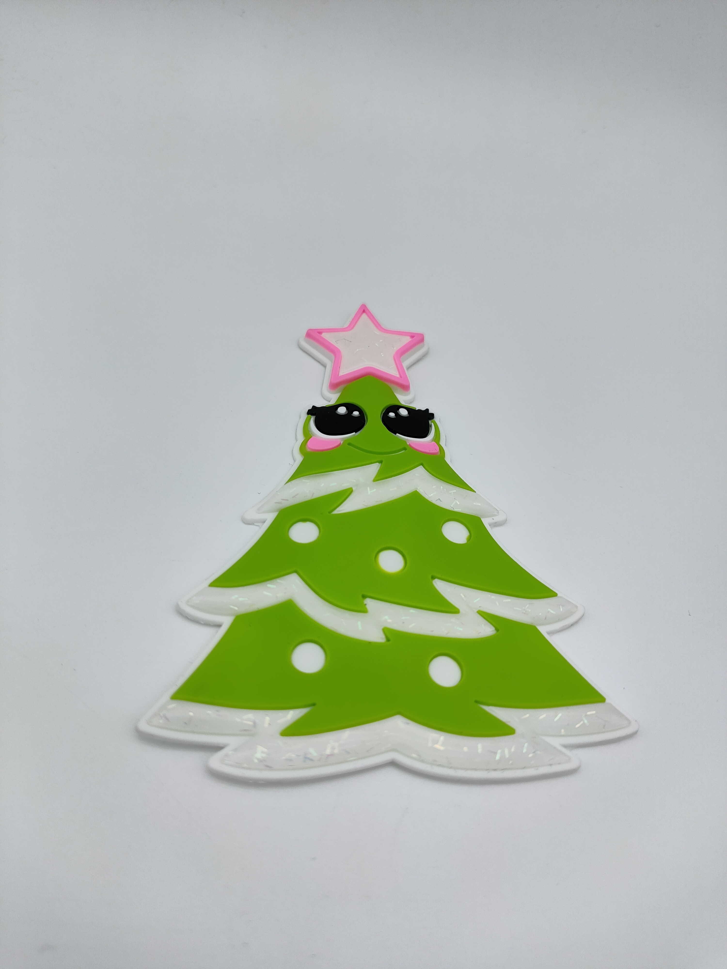 Decoration Business Logo Stickers For Packaging Christmas Tree Pvc Material