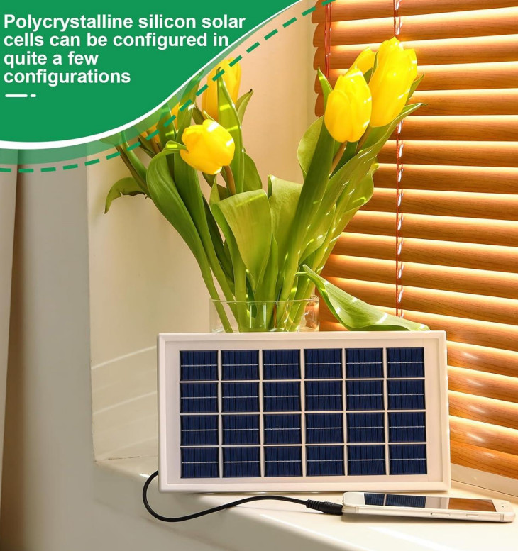 Polycrystalline Portable Flexible Solar Panel Cells System 120MA For Flashlight