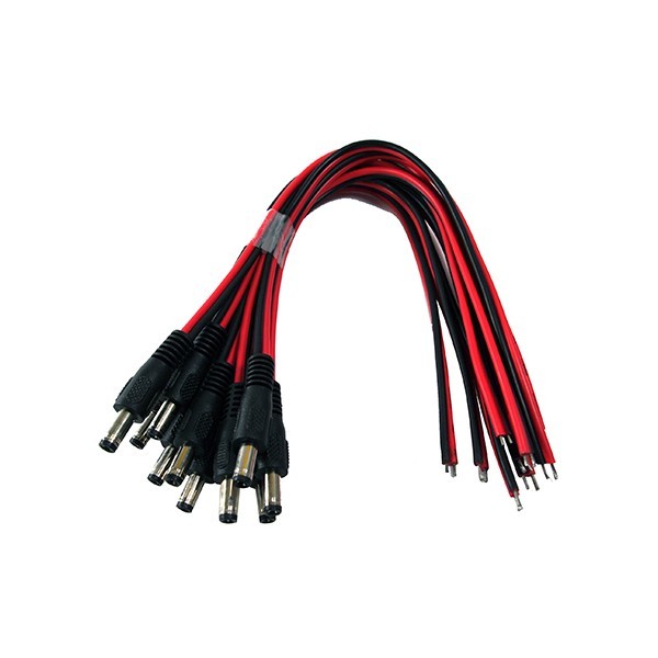 KooSion 2.1 x 5.5mm DC Male end Jack Power Cable With tin-plating End Pigtail 10cm
