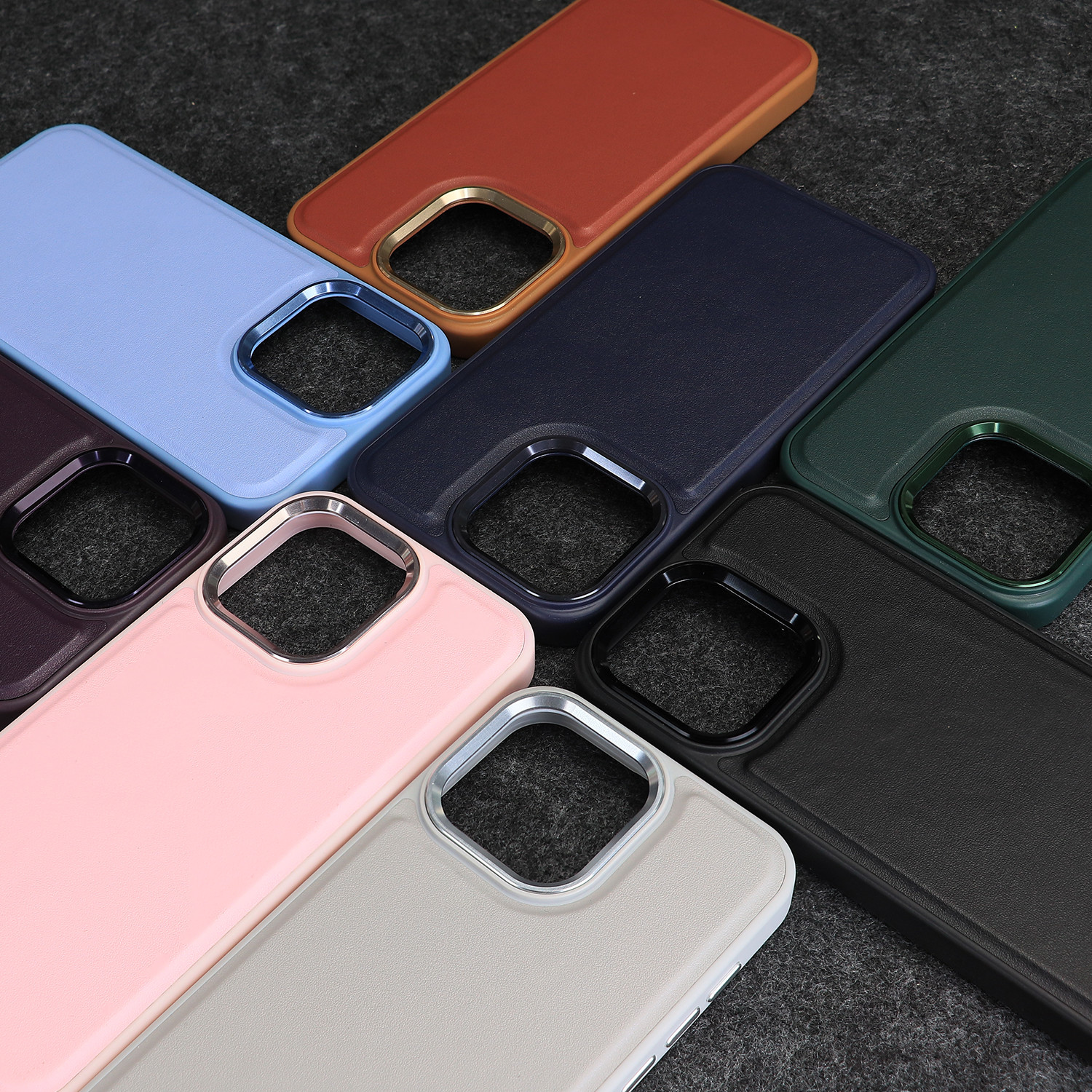 Embossed Or Printed Logo PU Leather Case For IPhone And Samsung