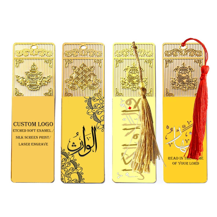 Custom Zinc Alloy Brass Metal Bookmark 3D Soft Enamel Book Mark