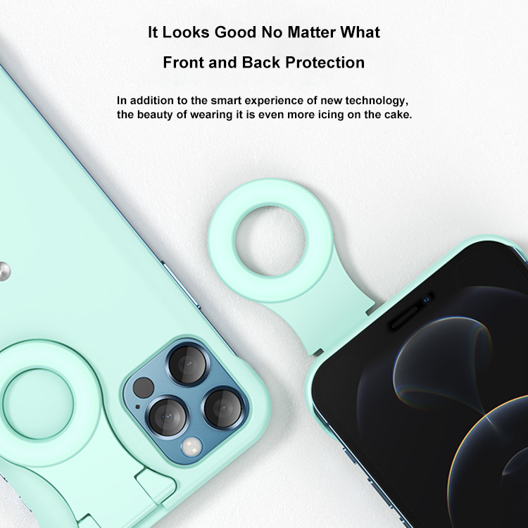 ODM Selfie Light Phone Case , Portable Mobile Phone LED Ring Light Back Cover for Iphone